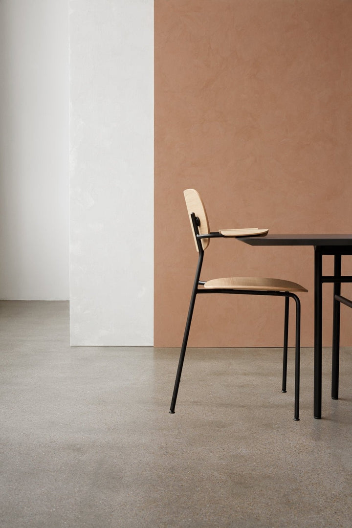 Co Chair - w/ Armrest - Audo Copenhagen - Chairs - Chrome / Dark Stained Oak - HORNE