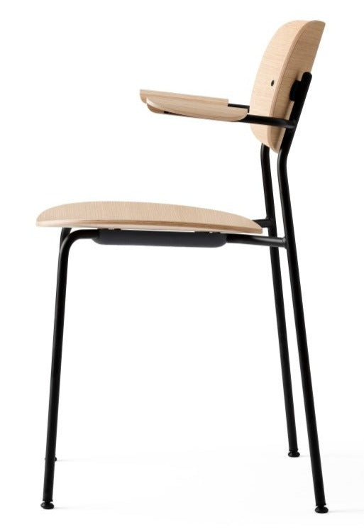 Co Chair - w/ Armrest - Audo Copenhagen - Chairs - Black / Dark Stained Oak - HORNE