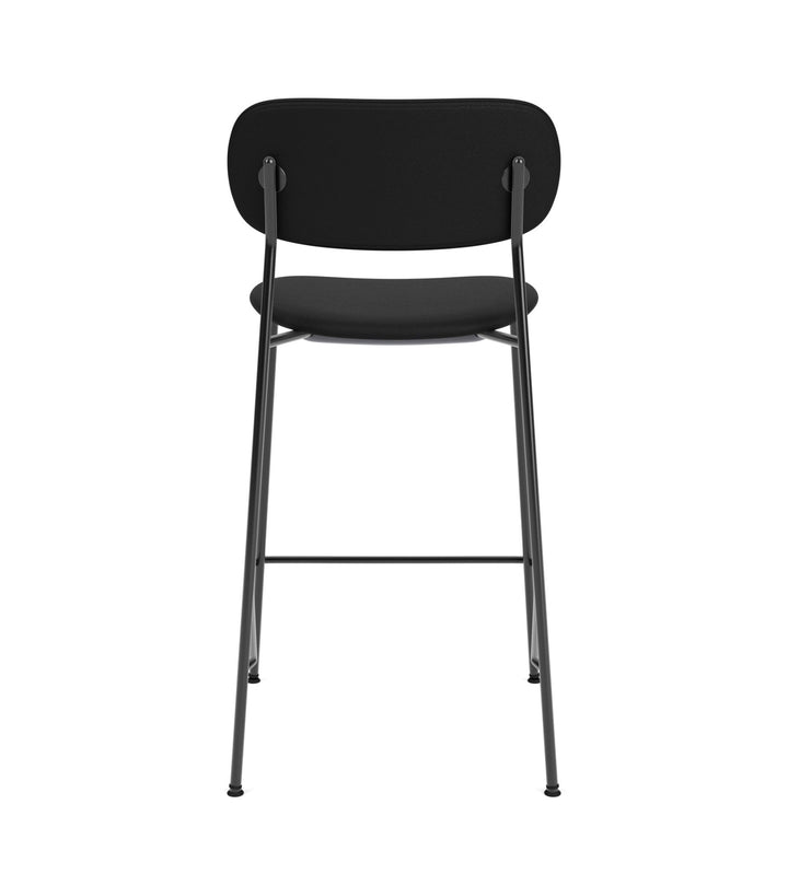 Co Counter Chair - Fully Upholstered - Audo Copenhagen - Chairs - Black Steel/ Sierra Leather 1001 (Black) - HORNE