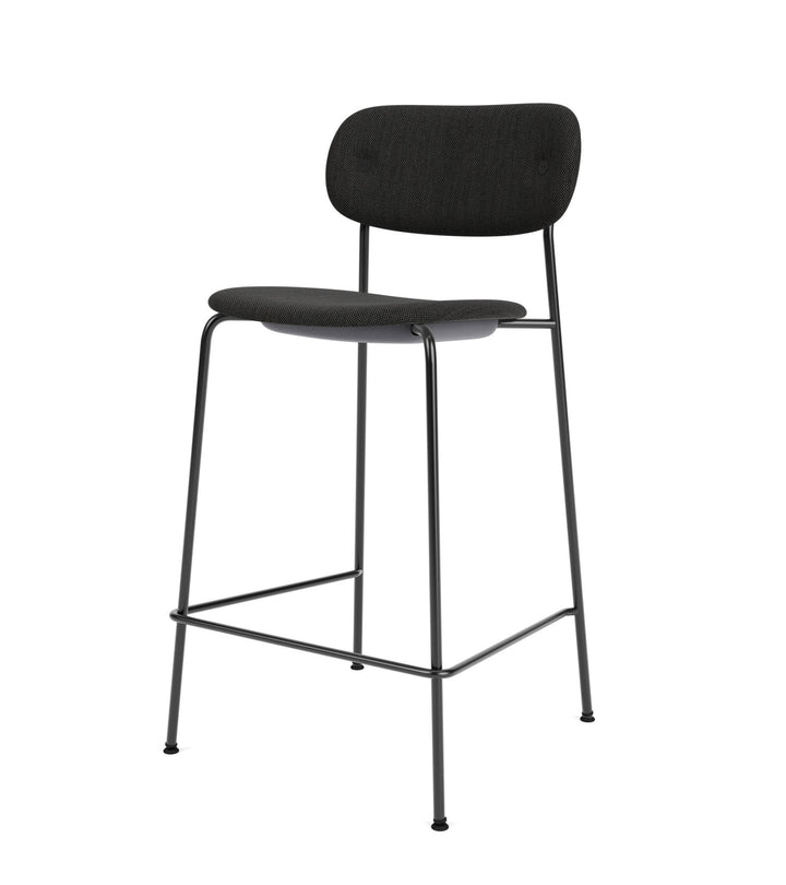 Co Counter Chair - Fully Upholstered - Audo Copenhagen - Chairs - Black Steel/ Re - wool 0198 (Black) - HORNE