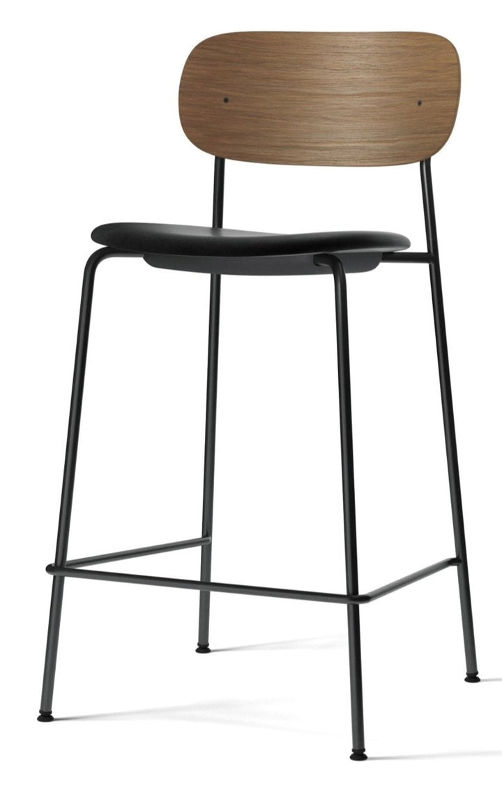 Co Counter Chair - Upholstered Seat - Audo Copenhagen - Chairs - Dark Stained Oak/Dakar 0842 - HORNE
