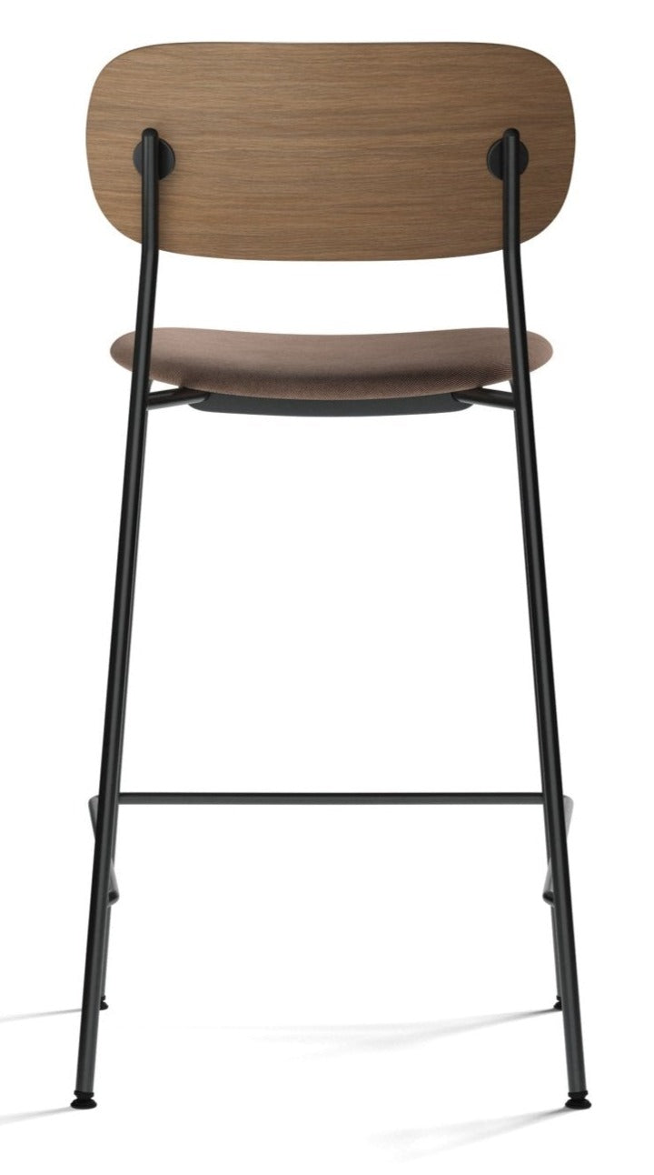 Co Counter Chair - Upholstered Seat - Audo Copenhagen - Chairs - Dark Stained Oak/Reflect 0344 - HORNE