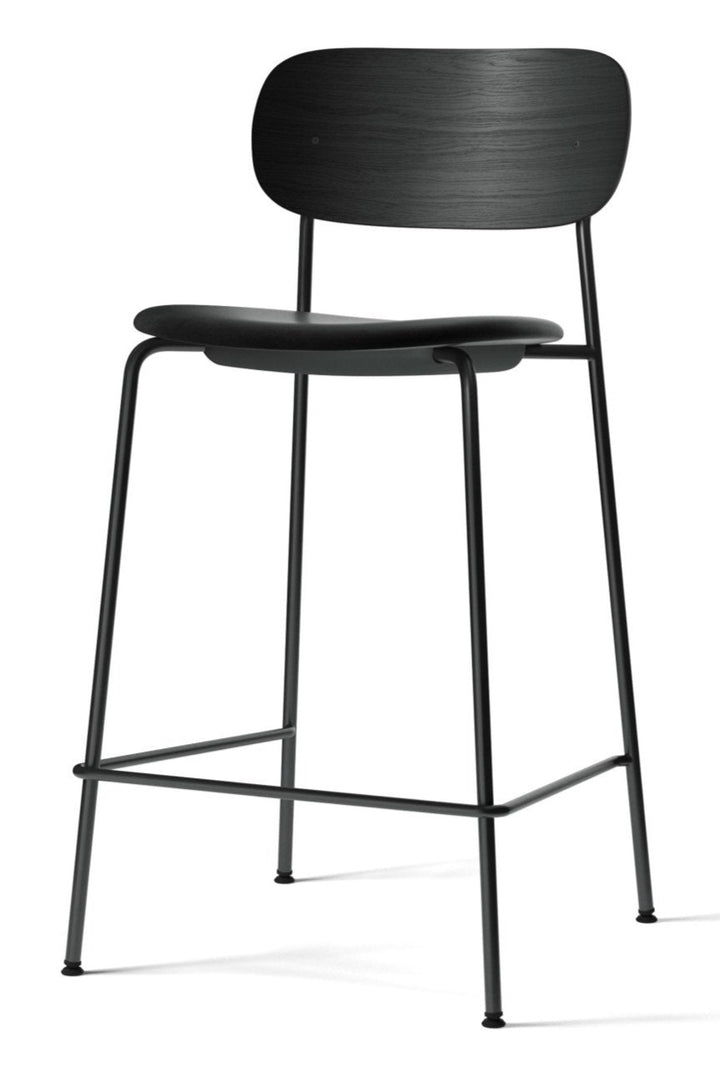 Co Counter Chair - Upholstered Seat - Audo Copenhagen - Chairs - Black Oak/Dakar 0842 - HORNE