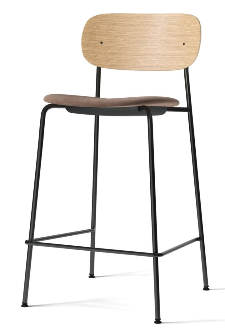 Co Counter Chair - Upholstered Seat - Audo Copenhagen - Chairs - Natural Oak/Reflect 0344 - HORNE