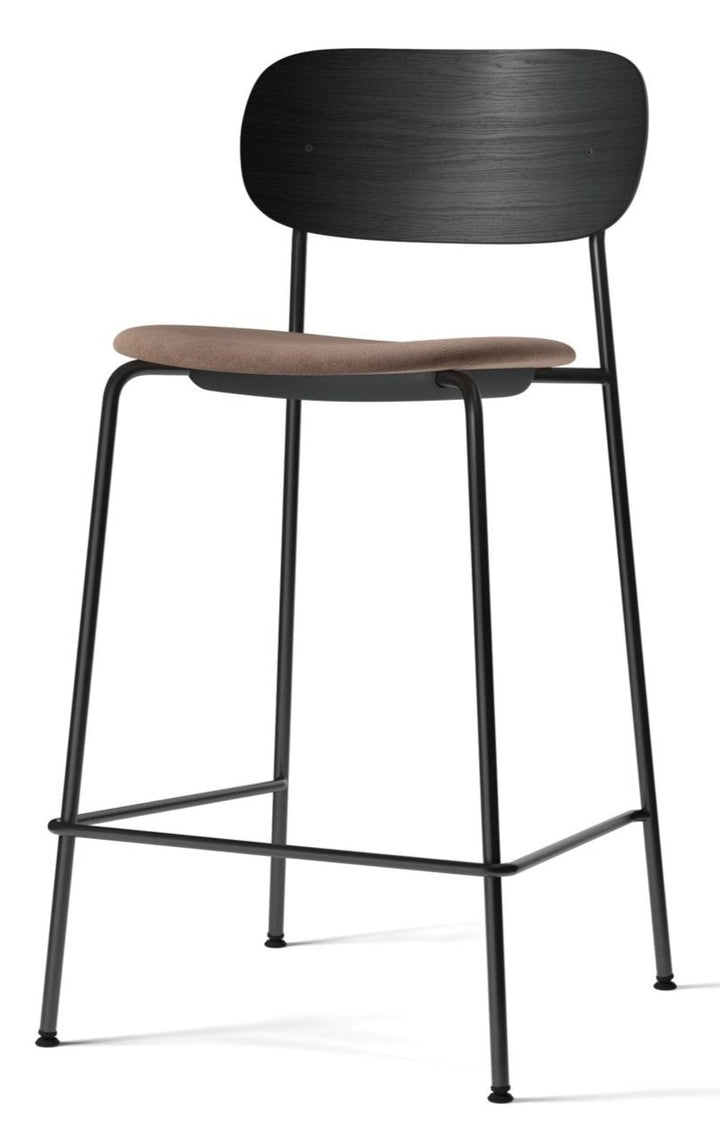 Co Counter Chair - Upholstered Seat - Audo Copenhagen - Chairs - Black Oak/Reflect 0344 - HORNE