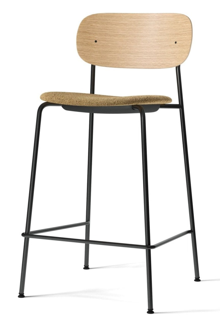 Co Counter Chair - Upholstered Seat - Audo Copenhagen - Chairs - Natural Oak/Boucle 06 - HORNE