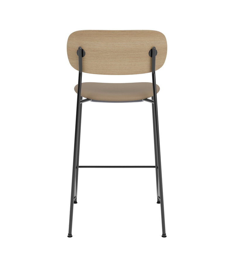 Co Counter Chair - Upholstered Seat - Audo Copenhagen - Chairs - Natural Oak/ Audo Boucle 02 (Beige) - HORNE