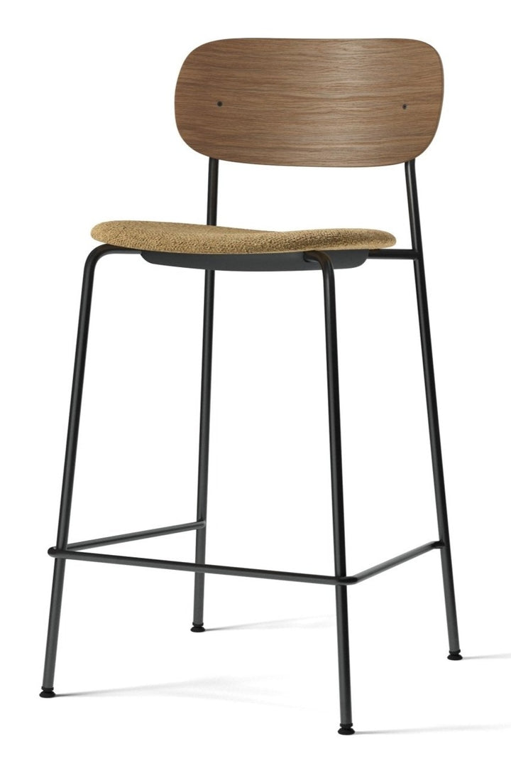 Co Counter Chair - Upholstered Seat - Audo Copenhagen - Chairs - Dark Stained Oak/Boucle 06 - HORNE