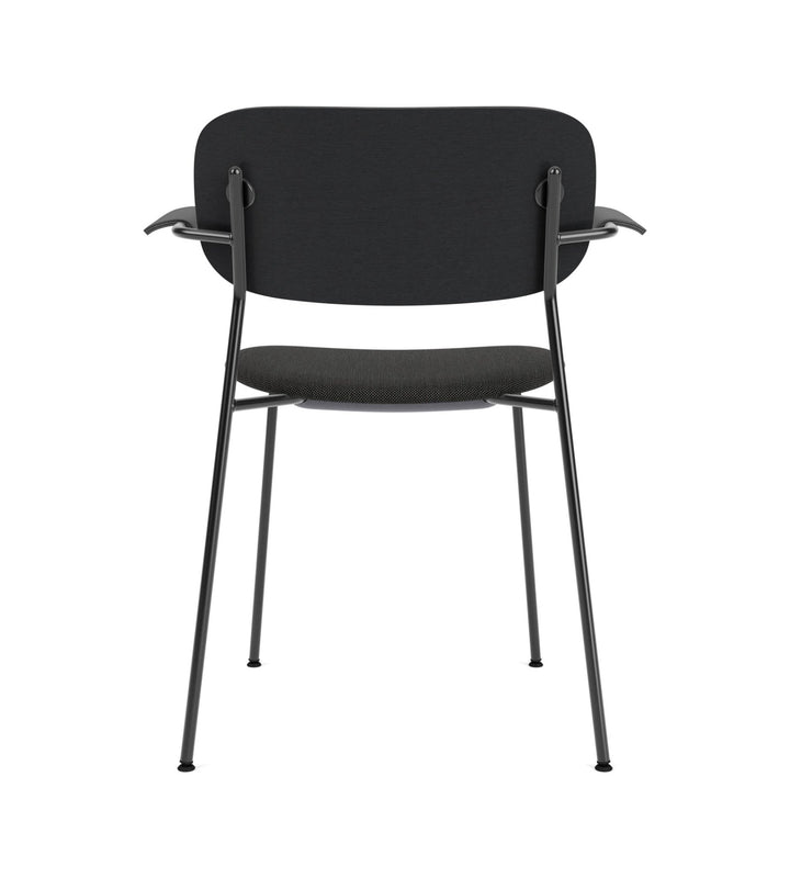 Co Dining Chair - Partially Upholstered - w/Armrests - Audo Copenhagen - Chairs - Black Frame/ Black Oak/ Re - wool 0198 (Black) - HORNE