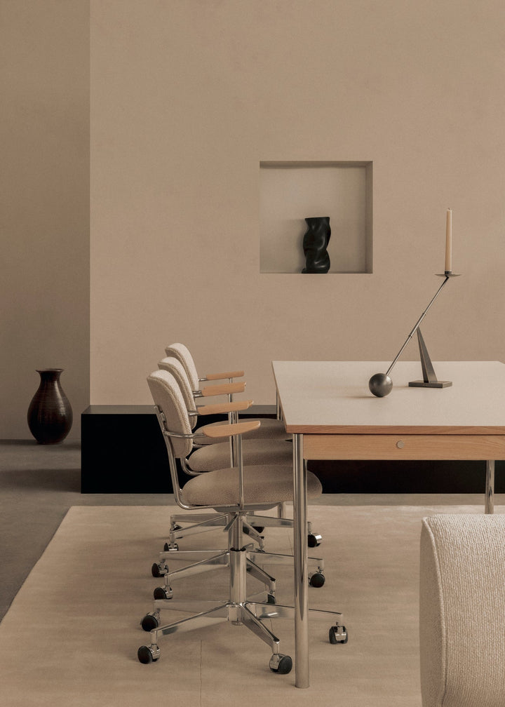 Co Task Chair - Fully Upholstered - Audo Copenhagen - Chairs - Sierra Leather 0441 (Army) - Armrests - HORNE