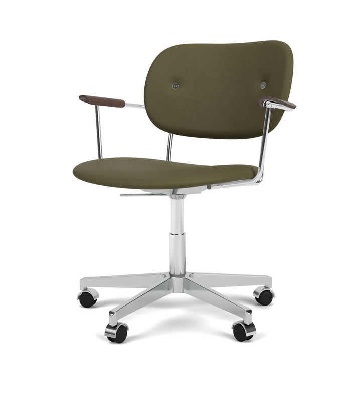 Co Task Chair - Fully Upholstered - Audo Copenhagen - Chairs - Sierra Leather 0441 (Army) - Armrests - HORNE