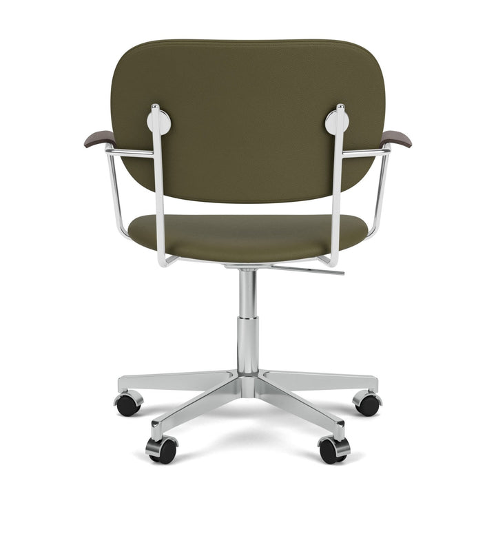 Co Task Chair - Fully Upholstered - Audo Copenhagen - Chairs - Sierra Leather 0441 (Army) - Armrests - HORNE