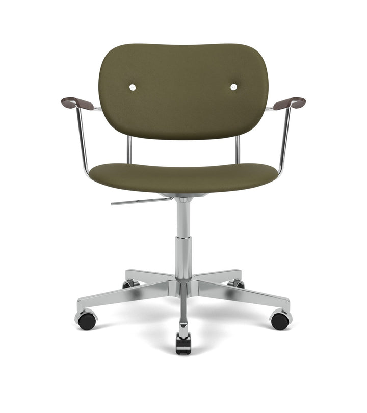 Co Task Chair - Fully Upholstered - Audo Copenhagen - Chairs - Sierra Leather 0441 (Army) - Armrests - HORNE