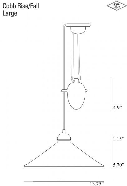 Cobb Rise/Fall Pendant - Large - Original BTC - Pendants - HORNE