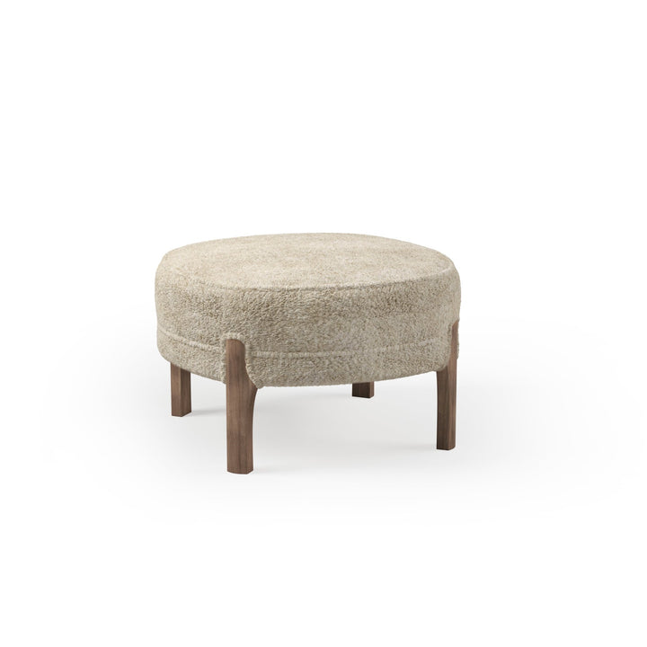 Cocktail Pouf - Warm Nordic - Stools + Benches + Ottomans - Sheepskin Moonlight - HORNE