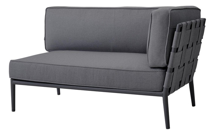Conic 2 Seater Sofa - Cane Line - Outdoor Furniture - Left Module - Grey - HORNE