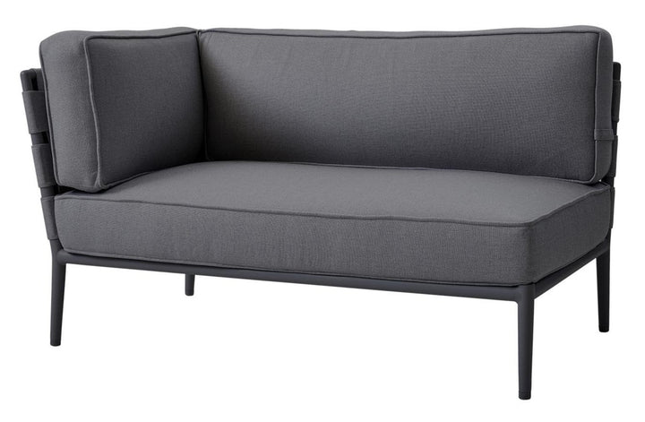 Conic 2 Seater Sofa - Cane Line - Outdoor Furniture - Right Module - Grey - HORNE