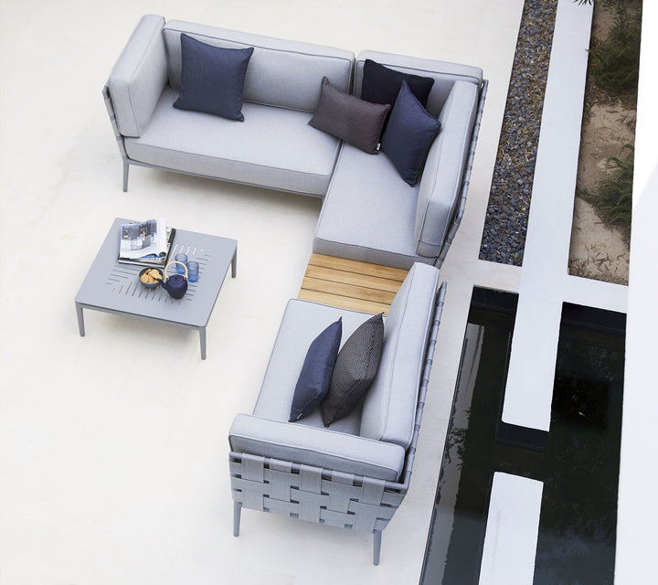 Conic 2 Seater Sofa - Cane Line - Outdoor Furniture - Right Module - Grey - HORNE