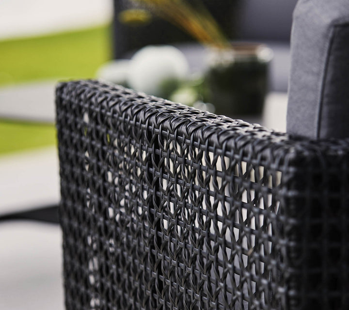 Connect Lounge Chair - Cane Line - Outdoor Furniture - Black - Grey Cushion Set - HORNE