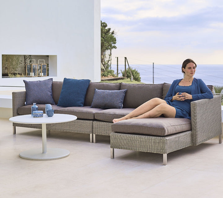 Connect Single Seater Module - Cane Line - Outdoor Furniture - White Cushion Set - HORNE