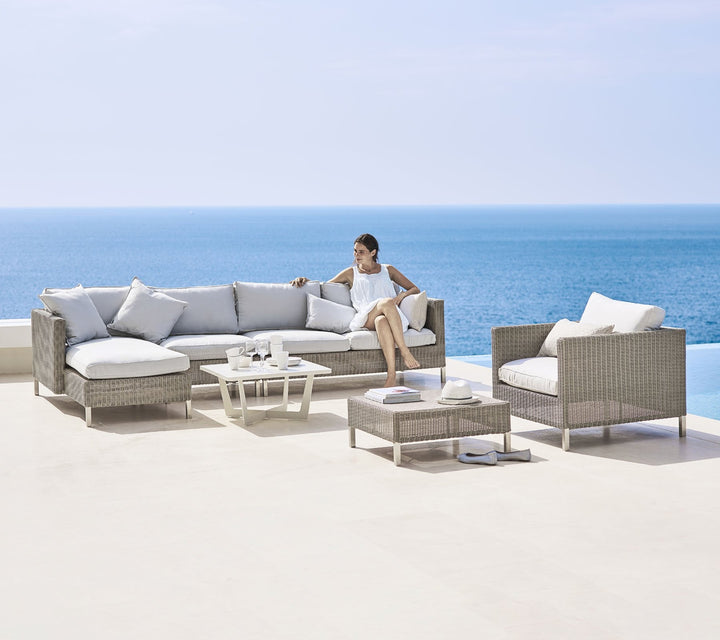 Connect Single Seater Module - Cane Line - Outdoor Furniture - White Cushion Set - HORNE