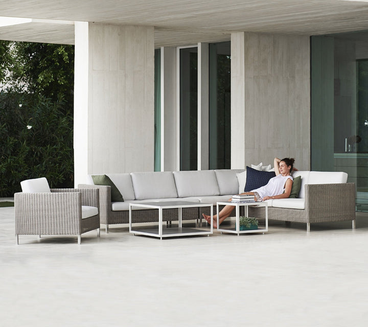 Connect Single Seater Module - Cane Line - Outdoor Furniture - White Cushion Set - HORNE