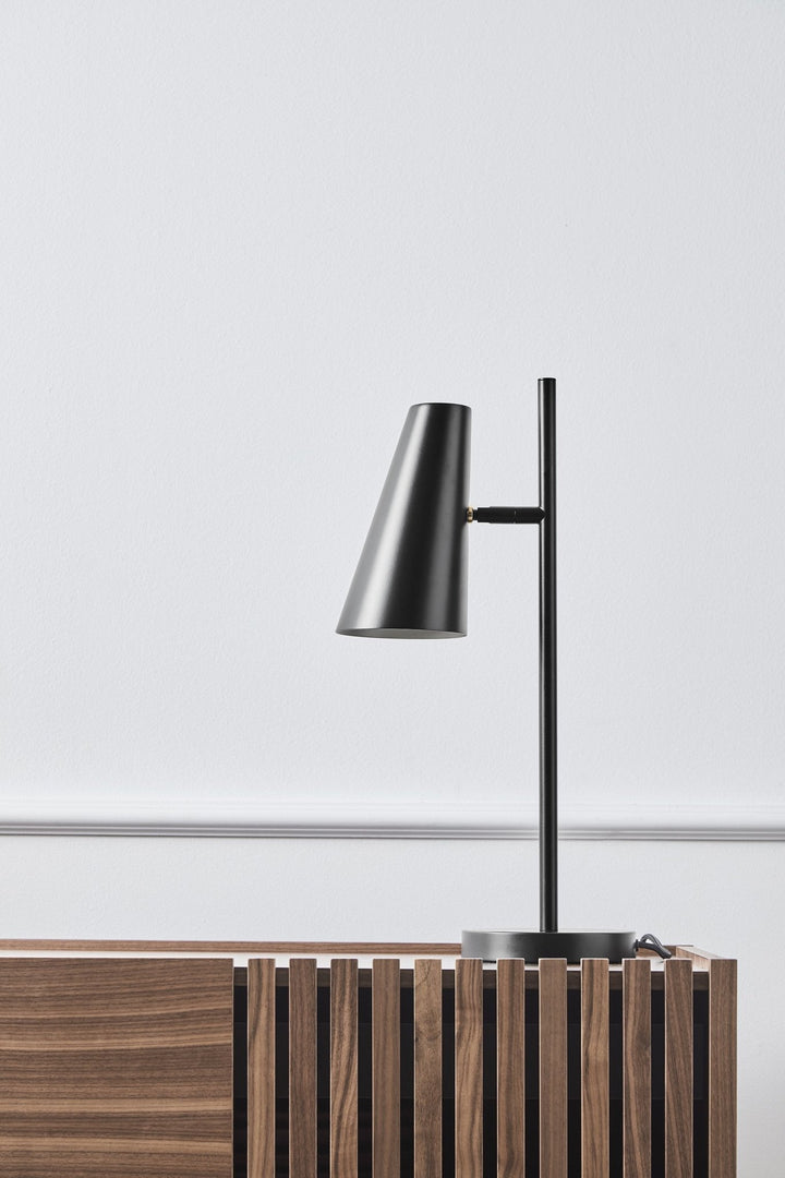 Cono Table Lamp - Woud - Lamps - Satin Silver - HORNE