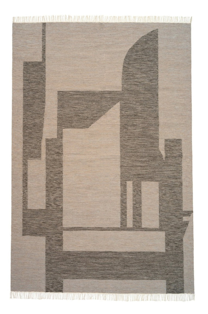 Contemporary Kelim Rug - Kristina Dam - Rugs - Large - Grey - HORNE