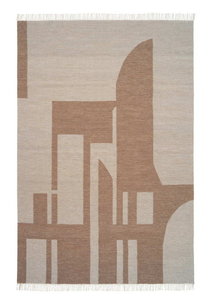 Contemporary Kelim Rug - Kristina Dam - Rugs - Large - Brown - HORNE