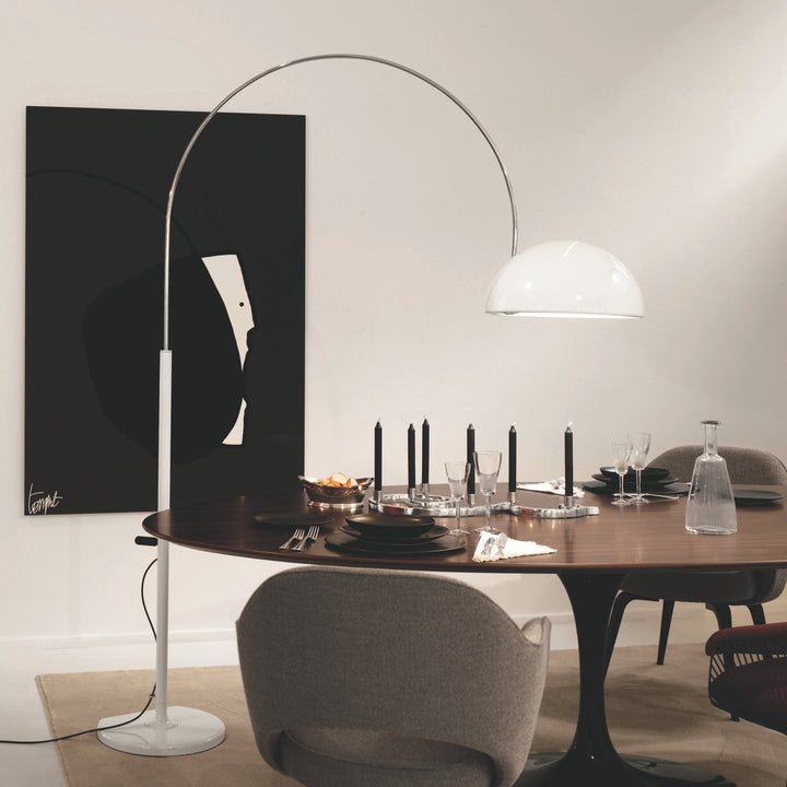 Coupé Arched Floor Lamp - Oluce - Floor Lamps - Black - HORNE