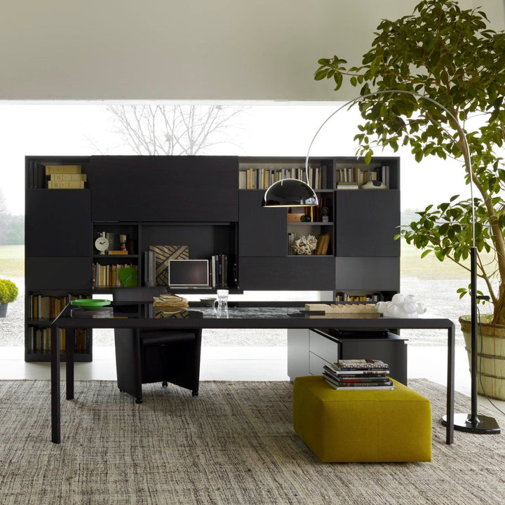 Coupé Arched Floor Lamp - Oluce - Floor Lamps - Black - HORNE