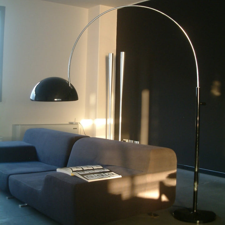 Coupé Arched Floor Lamp - Oluce - Floor Lamps - Black - HORNE