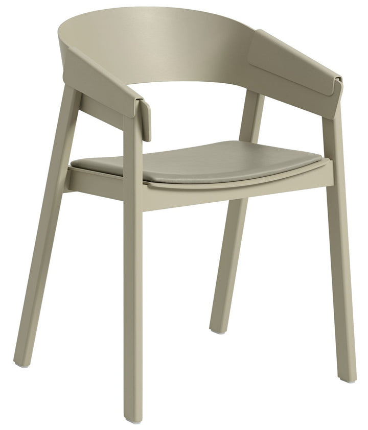 Cover Armchair - Muuto - Chairs - Refine Leather Stone/Dark Beige - HORNE