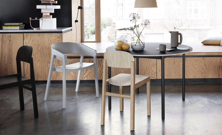 Cover Armchair - Muuto - Chairs - Refine Leather Stone/Dark Beige - HORNE