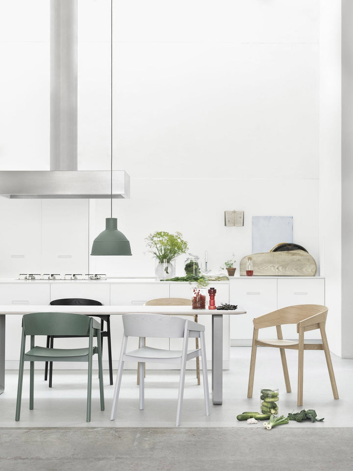 Cover Armchair - Muuto - Chairs - Refine Leather Stone/Dark Beige - HORNE