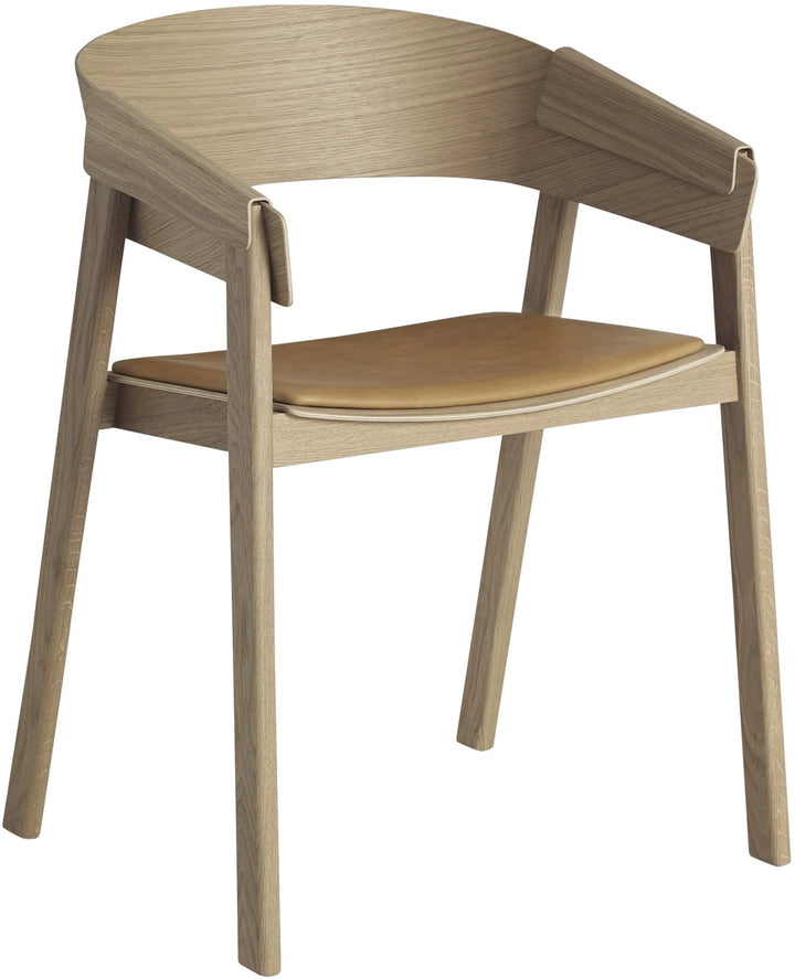 Cover Armchair - Muuto - Chairs - Refine Leather Cognac/Oak - HORNE