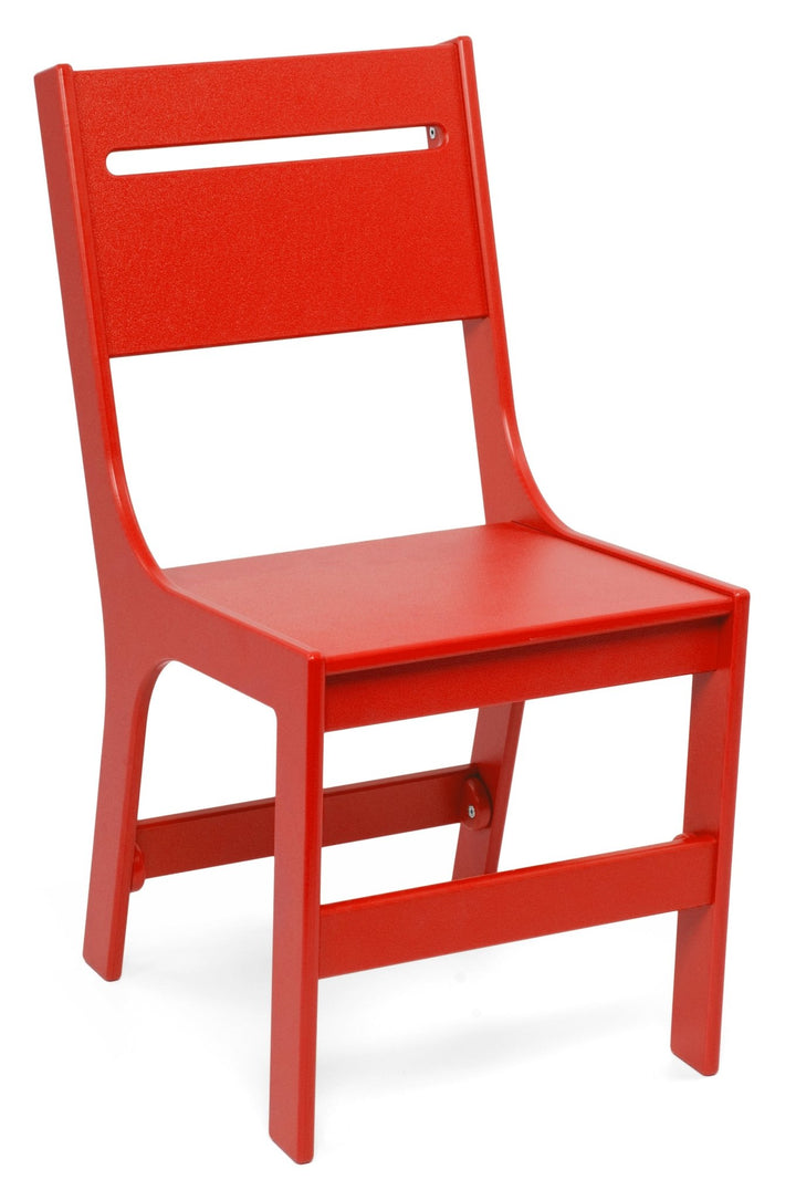 Cricket Dining Chair - Slotted Back - Loll Designs - Outdoor Furniture - Apple Red - HORNE