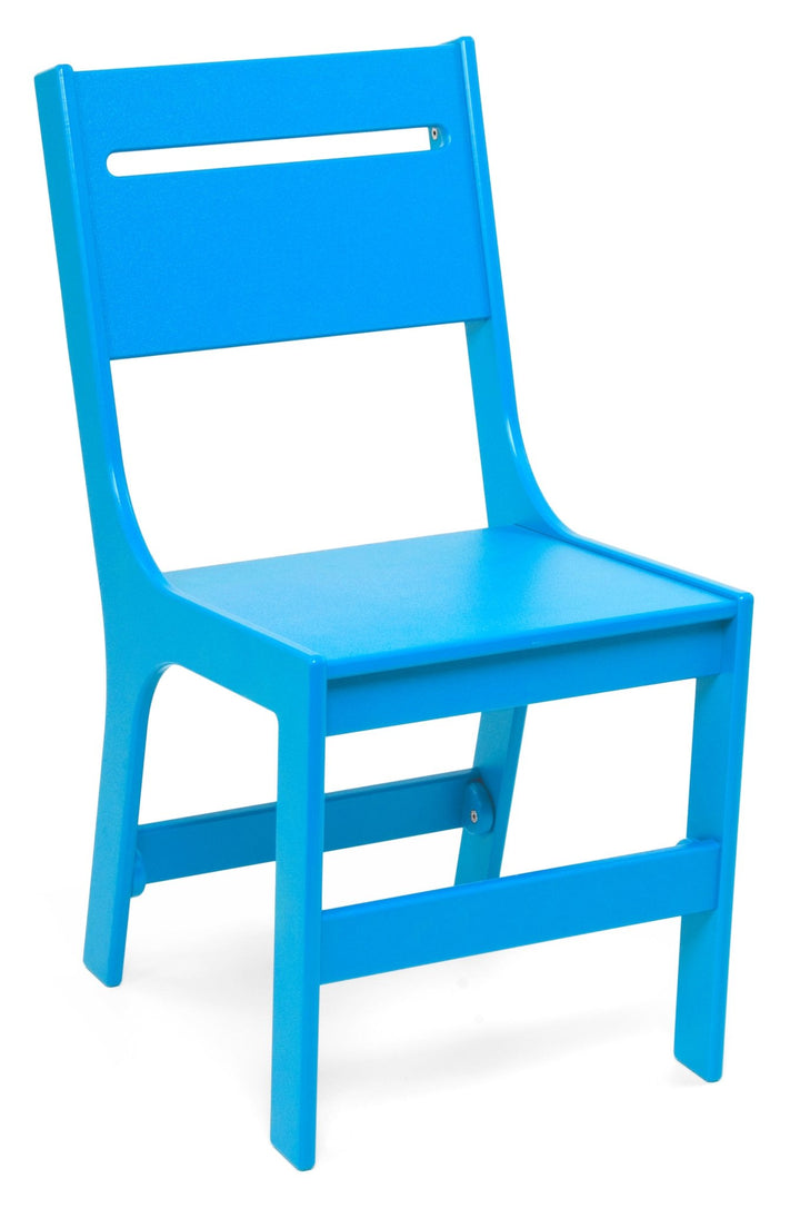 Cricket Dining Chair - Slotted Back - Loll Designs - Outdoor Furniture - Sky Blue - HORNE