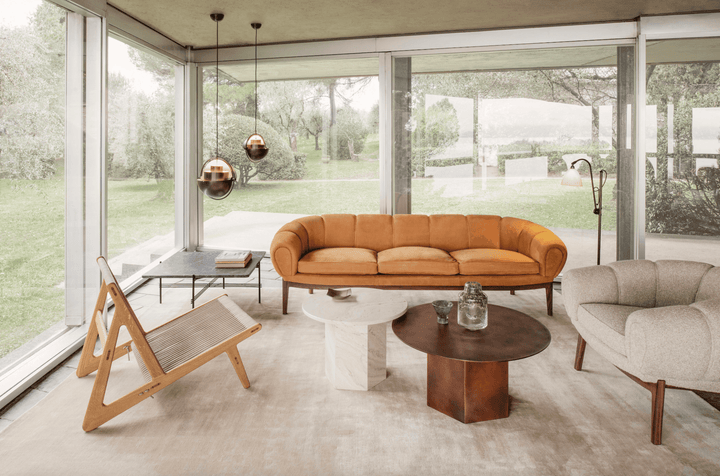 Croissant Sofa - Gubi - Sofas - Solid Oiled American Walnut - Hallingdal 65 - 0173 - HORNE