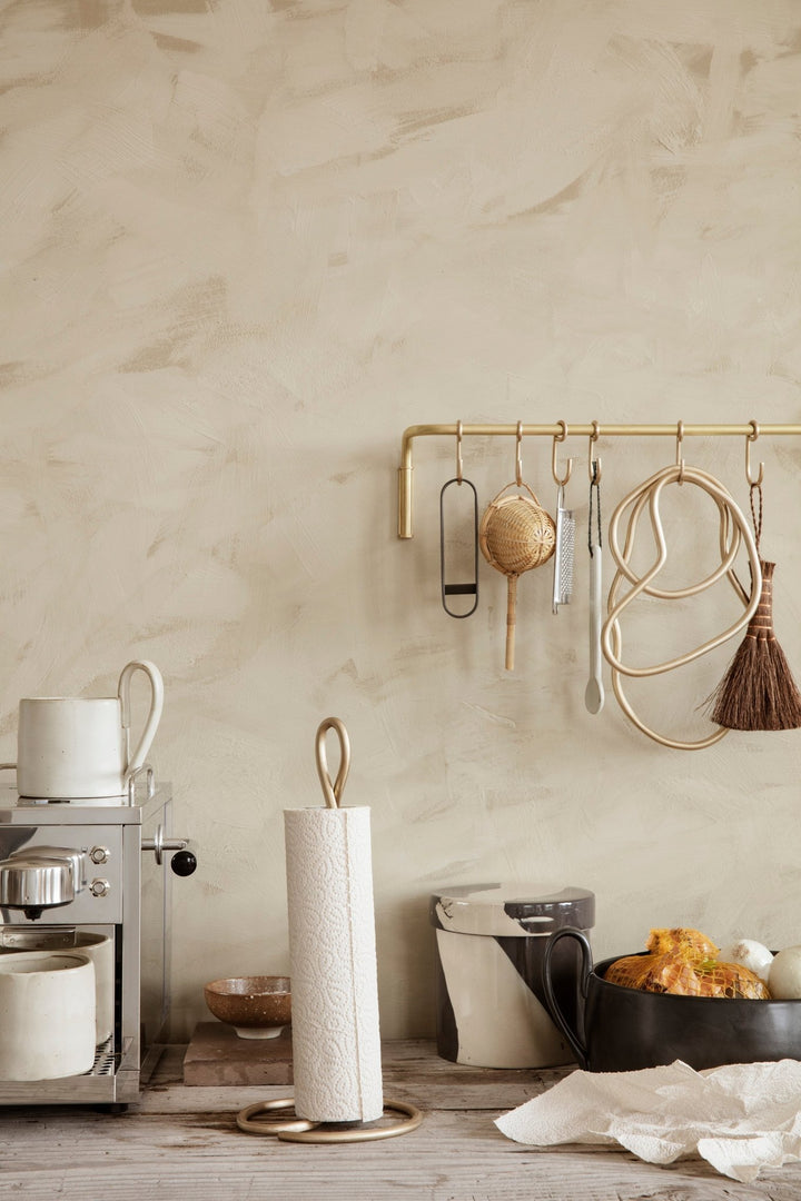 Curvature Paper Towel Holder - Ferm Living - Kitchen & Dining - Black Brass - HORNE