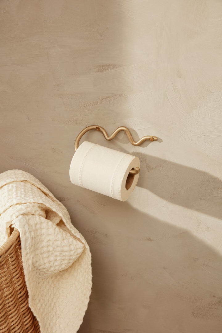 Curvature Toilet Paper Holder - Ferm Living - Bath - Black Brass - HORNE