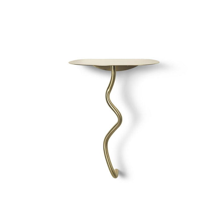 Curvature Wall Table - Ferm Living - Accent Tables - Black Brass - HORNE