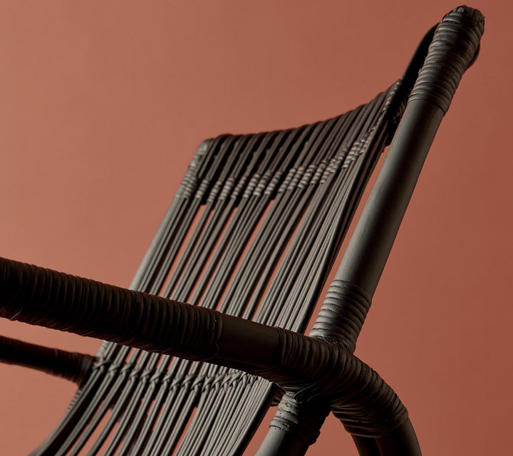 Curve Indoor Lounge Chair - Cane Line - Chairs - Natural w/ Black Bindings - HORNE