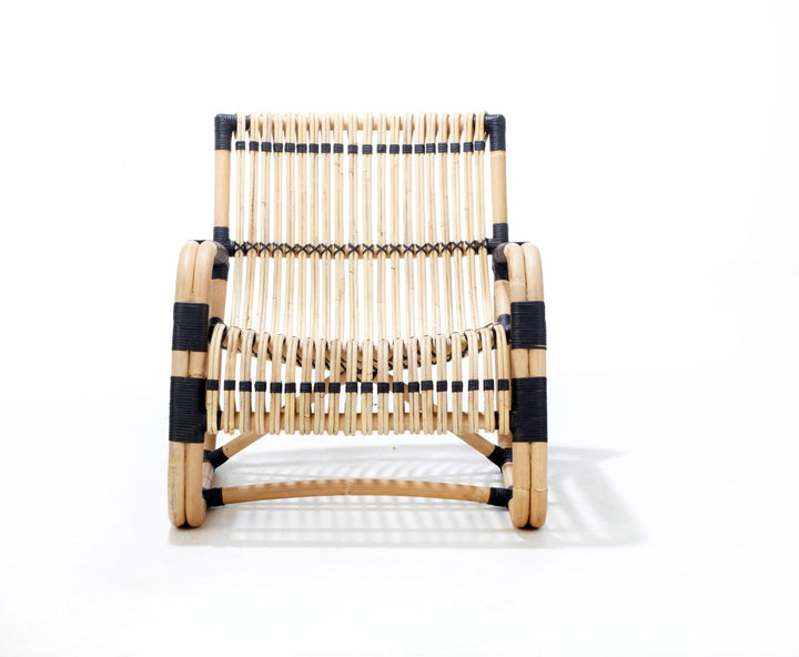 Curve Indoor Lounge Chair - Cane Line - Chairs - Natural w/ Black Bindings - HORNE