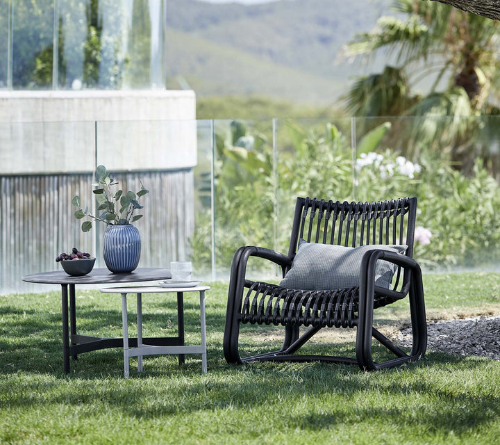 Curve Outdoor Lounge Chair - Cane Line - Outdoor Furniture - Lava Grey - HORNE