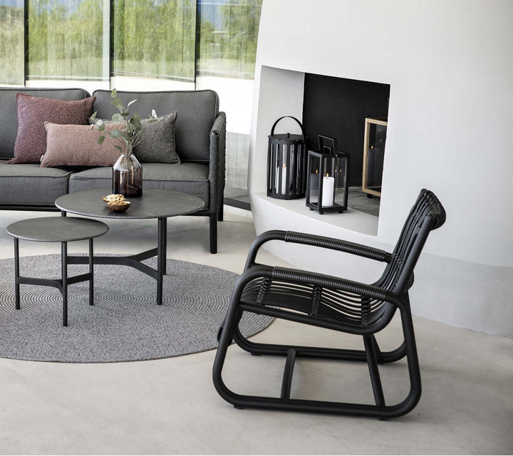Curve Outdoor Lounge Chair - Cane Line - Outdoor Furniture - Lava Grey - HORNE