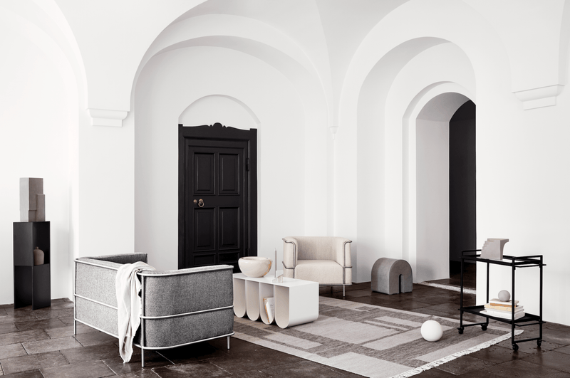 Curved Bench - Kristina Dam - Stools + Benches + Ottomans - Beige - HORNE