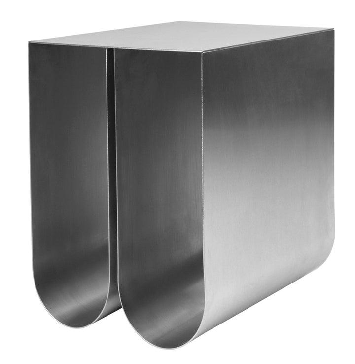 Curved Side Table - Kristina Dam - Tables + Desks - Stainless Steel - HORNE