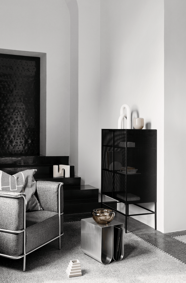 Curved Side Table - Kristina Dam - Tables + Desks - Stainless Steel - HORNE