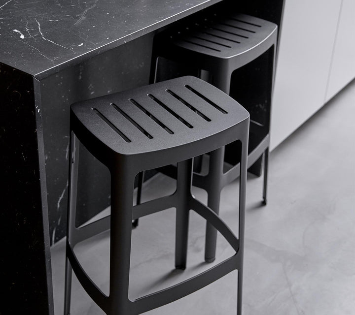 Cut Bar Stool High - Cane Line - Outdoor Furniture - White - HORNE
